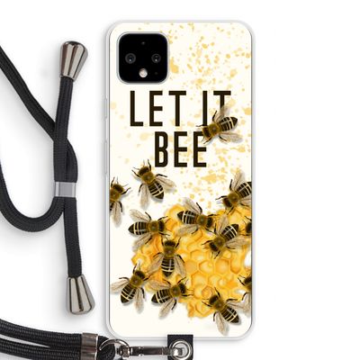 Let it bee: Pixel 4 XL Transparant Hoesje met koord