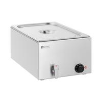 Bain Marie - 600 W - GN 1/1 geperforeerde pan - aftapkraan - Royal Catering