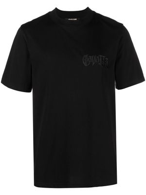 Roberto Cavalli t-shirt à logo brodé - Noir