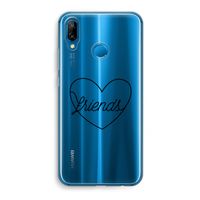 Friends heart black: Huawei P20 Lite Transparant Hoesje
