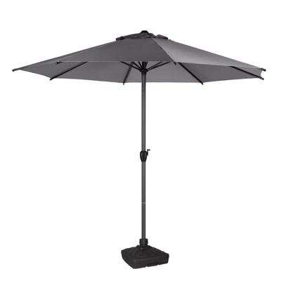 Hesperide Tuin parasol Sierra - D300 cm - antraciet - kantelbaar - incl parasolvoet