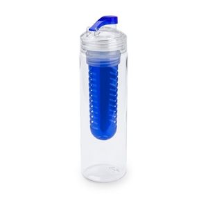 Drinkfles/waterfles met fruitfilter blauw 700 ml