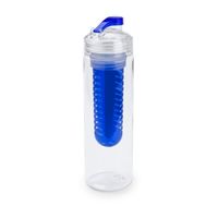 Drinkfles/waterfles met fruitfilter blauw 700 ml