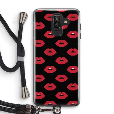 Lips: Samsung Galaxy J8 (2018) Transparant Hoesje met koord