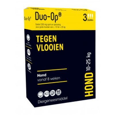 Duo-Op spot-on anti-vlooienmiddel voor de hond 250 mg (10 - 25 kg) 3 pipetten