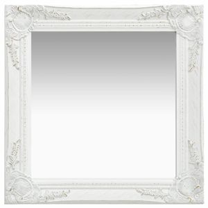 VidaXL Wandspiegel barok stijl 50x50 cm wit