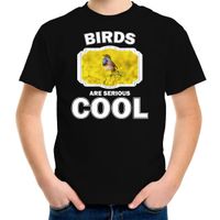 Dieren blauwborst vogel t-shirt zwart kinderen - birds are cool shirt jongens en meisjes - thumbnail