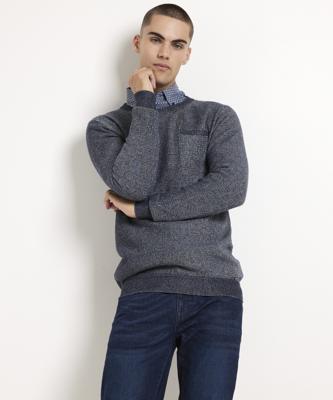 katoenen trui met borstzakje