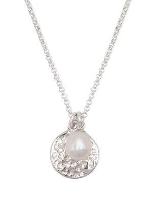 DOWER AND HALL collier à pendentif martelé - Argent