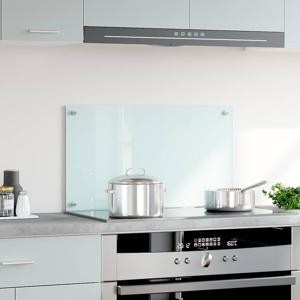 VidaXL Spatscherm keuken 70x40 cm gehard glas wit