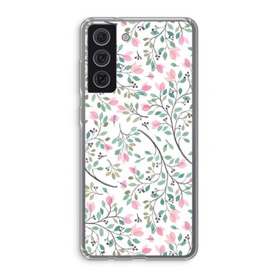 Sierlijke bloemen: Samsung Galaxy S21 FE Transparant Hoesje