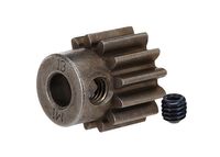 Gear, 12-T pinion (1.0 metric pitch) (fits 5mm shaft)/ set screw (compatible with steel spur gears) (TRX-6485X)