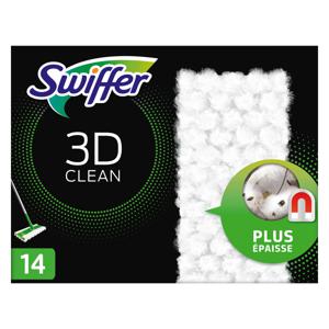 Swiffer 3D Clean droge vloerdoekjes navulling - 14st