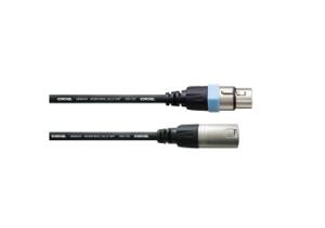 Cordial CCM 0,5 FM XLR Verbindingskabel [1x XLR-bus - 1x XLR-stekker] 0.50 m Zwart