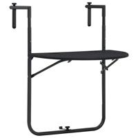 Balkontafel hangend 60x64x83,5 cm rattan-look kunststof zwart