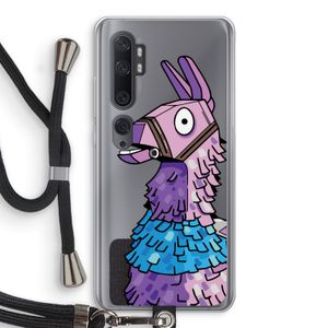 Lama: Xiaomi Mi Note 10 Pro Transparant Hoesje met koord