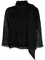 GANNI blouse à effet plissé - Noir GANNI blouse à effet plissé - Noir