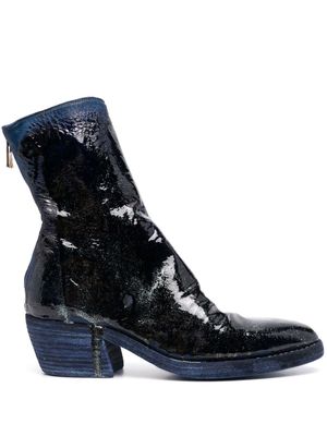 Guidi bottes en cuir verni - Bleu