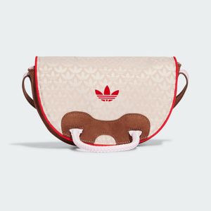 Trefoil Monogram Jacquard Suede Satchel Bag