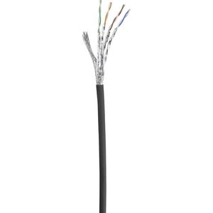 Renkforce RF-4737378 RJ45 Netwerkkabel, patchkabel CAT 6 S/FTP 0.50 m Zwart Snagless, Vergulde steekcontacten, Vlambestendig 1 stuk(s)