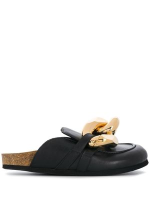 JW Anderson mules à détail de chaîne - Noir