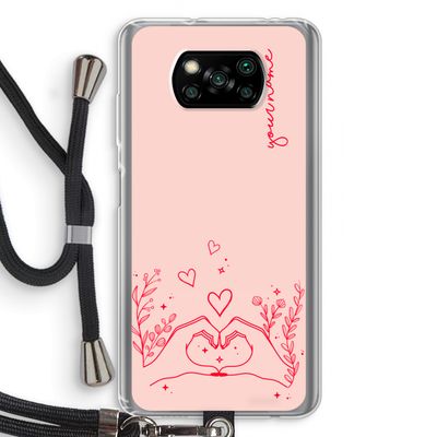 Love is in the air: Xiaomi Poco X3 NFC Transparant Hoesje met koord
