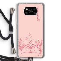 Love is in the air: Xiaomi Poco X3 NFC Transparant Hoesje met koord
