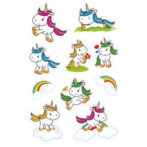 60x Baby eenhoorn dieren stickers met glitters