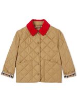 Burberry Kids veste matelassée à col en velours côtelé - Tons neutres