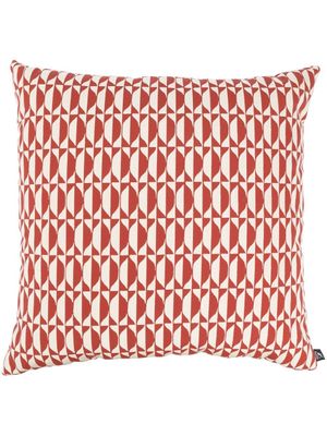 Fornasetti coussin en coton à imprimé graphique - Blanc