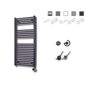 Sanicare Elektrische Design Radiator - 111.8 x 60 cm - 730 Watt - thermostaat zwart rechtsonder - zwart mat HRAEZ601118/A