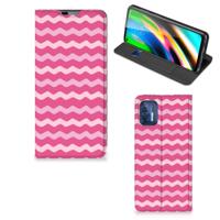 Motorola Moto G9 Plus | Hoesje met Magneet | Waves Pink