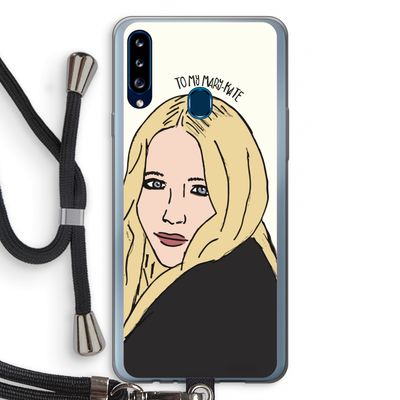 Mary Kate: Samsung Galaxy A20s Transparant Hoesje met koord