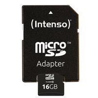 Intenso High Performance microSDHC-kaart 16 GB Class 10 Incl. SD-adapter - thumbnail