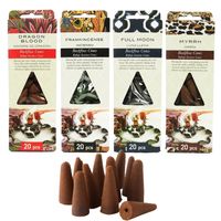 Assortiment backflow wierook Incense cones 80 stuks - 4 x 20 stuks - thumbnail