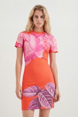 Jurk met pioenen M. Christian Lacroix - ORANGE - S Jurk met pioenen M. Christian Lacroix - ORANGE - S