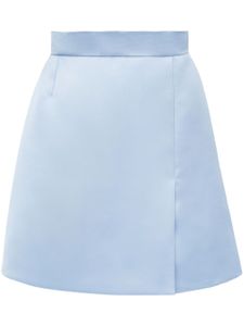 Nina Ricci minijupe à fini satiné - Bleu