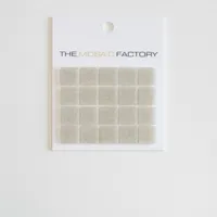 The Mosaic Factory Amsterdam Mozaiek Tegel Vierkant - Licht Grijs Glas Basic 322x322 mm