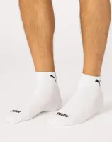 3-paar Quarter sokken - Elastisch katoenen sokken voor dames en heren - Zwart - Grijs - wit - Blauw