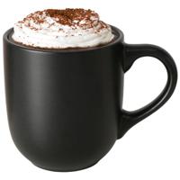 Koffiemokken Paris - 1x stuks - Keramiek - pastel zwart - 300 ml - 8 x 10 cm