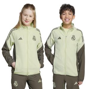 adidas Real Madrid Presentatie Trainingsjack 2025-2026 Kids Lichtgroen Grijs