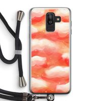 Lichte Wolken: Samsung Galaxy J8 (2018) Transparant Hoesje met koord