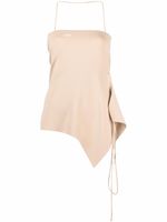Off-White haut à design asymétrique - Tons neutres