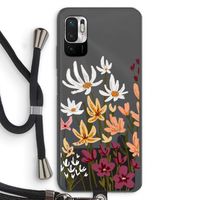 Painted wildflowers: Xiaomi Redmi Note 10 5G Transparant Hoesje met koord
