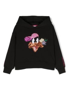 Monnalisa x Looney Tunes hoodie à sequins - Noir