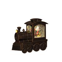 Lantaarn trein 18x16 cm bruin - Annas collection