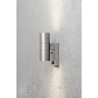 Konstsmide Modena 7542-000 Buitenlamp met bewegingsmelder (wand) Halogeen GU10 70 W RVS - thumbnail