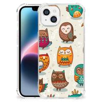 Apple iPhone 14 Plus Case Anti-shock Vrolijke Uilen Apple iPhone 14 Plus Case Anti-shock Vrolijke Uilen
