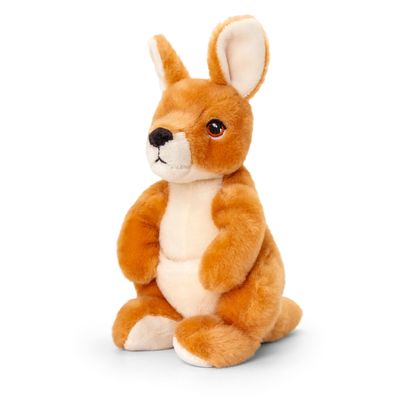 Pluche knuffel dier wallaby kangoeroe - bruin - 20 cm