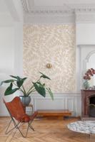 Bloemenbehang Leaves Rol Beige Bloemenbehang Leaves Rol Beige
